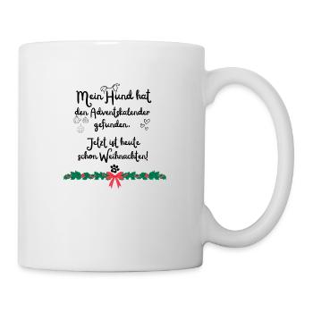 Funny saying Christmas for dog fans - Mug - white - Right