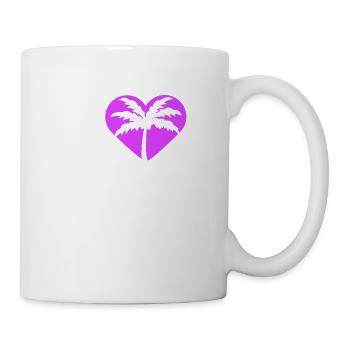J’aime Miami Beach États-Unis Coeur Palmier Amérique Amour - Mug blanc - blanc - Droite