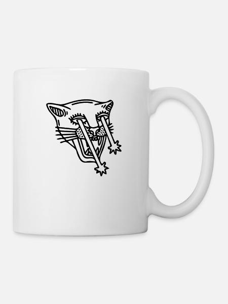Katzenlöwe - Tasse - Weiß