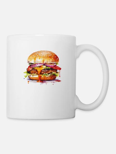 burger - Tasse - Weiß