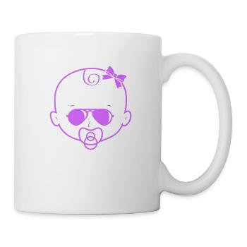 Lunettes de soleil pour bébé fille - Mug blanc - blanc - Droite