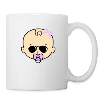 Lunettes de soleil pour bébé fille - Mug blanc - blanc - Droite