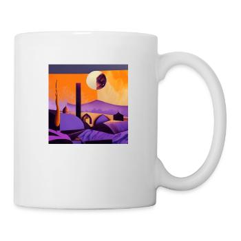 Desert in the moonlight - Mug - white - Right