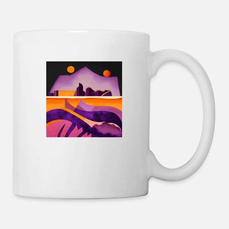 Zwei Monde - Tasse - Weiß