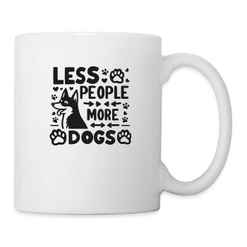 Less People More Dogs - Mug - white - Right