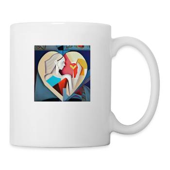 Ein kleines Herz - Tasse - Weiß - Rechts