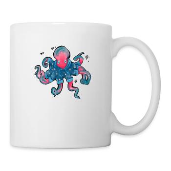 Weihnachtskrake - Tasse - Weiß - Rechts