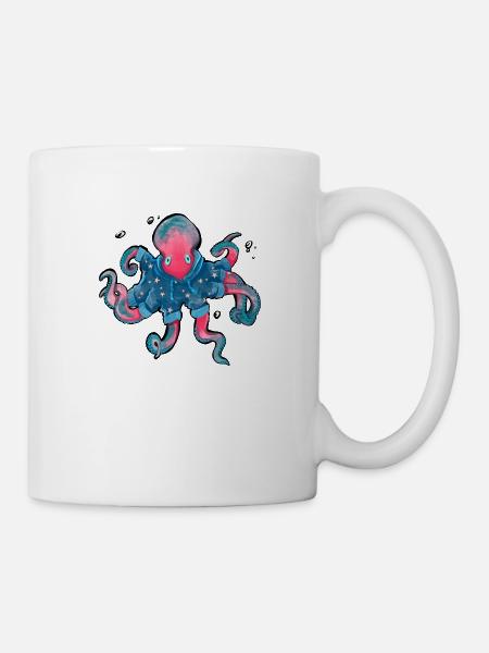 Weihnachtskrake - Tasse - Weiß