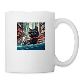 Cat on tour - I love Hong Kong! - Tasse - Weiß - Rechts