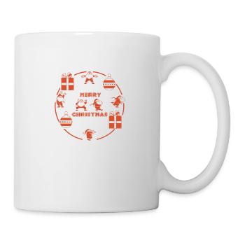 Papa Noël en cercle - Mug blanc - blanc - Droite