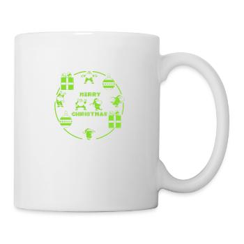 Papa Noël en cercle - Mug blanc - blanc - Droite