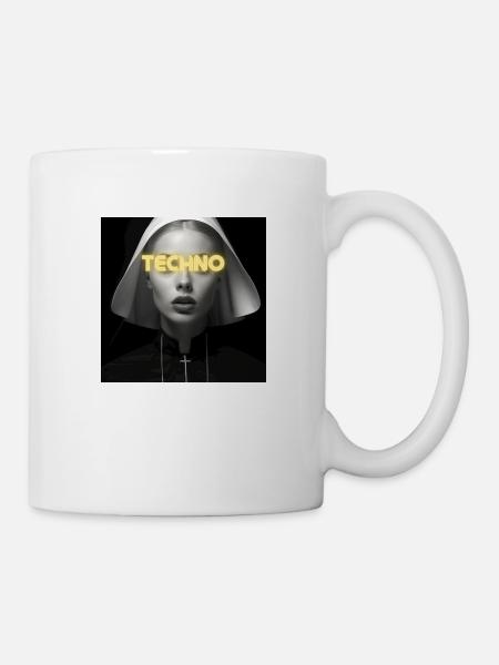 Sweet Techno Nun - Rave Design - Tasse - Weiß