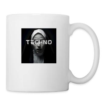 The Techno Nun - Rave Design Supprised - Tasse - Weiß - Rechts