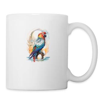 Perroquet Aquarelle - Mug blanc - blanc - Droite