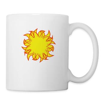 Rayons de soleil brillants Lumière Lumière Chaleur - Mug blanc - blanc - Droite