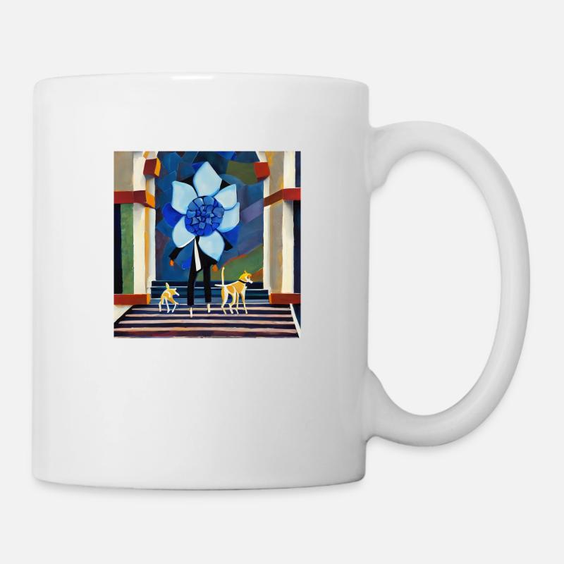 A blue flower in my head - Mug - white