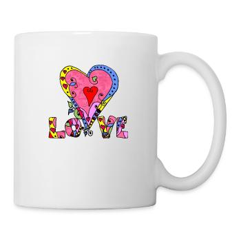 Herz - Tasse - Weiß - Rechts