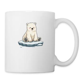 OURS EN PERCHE - Mug blanc - blanc - Droite