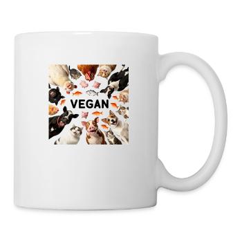 Vegan amoureux des animaux - Mug blanc - blanc - Droite