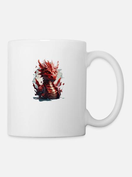 Drache - Tasse - Weiß