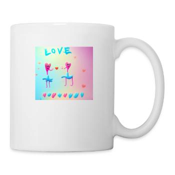 Art autiste – Amour - Mug blanc - blanc - Droite