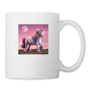 Licorne de nuit de pleine lune - Mug blanc - blanc - Droite
