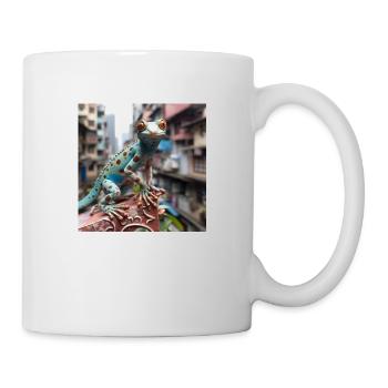 Gecko in China Tier Lebewesen Drachen Dragon - Tasse - Weiß - Rechts