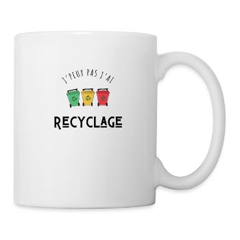 J’peux pas j’ai recyclage - Mug blanc - blanc - Droite