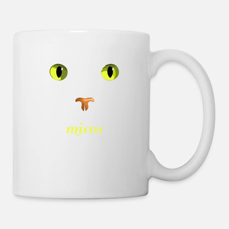 miau Katze - Tasse - Weiß