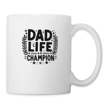 Papa Lebens-Champion - Tasse - Weiß - Rechts
