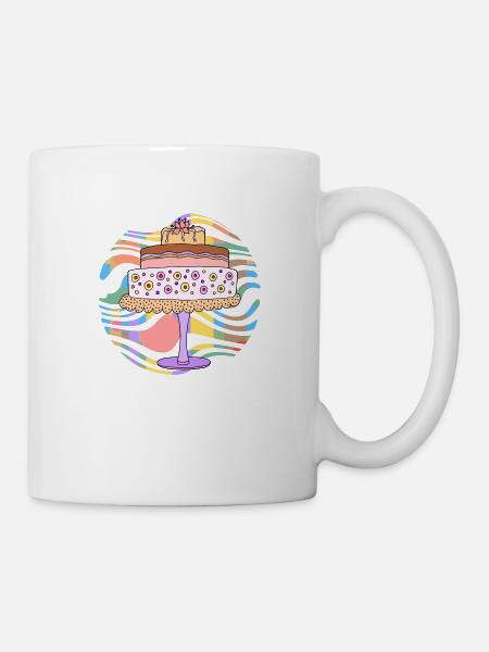 Kuchen - Tasse - Weiß