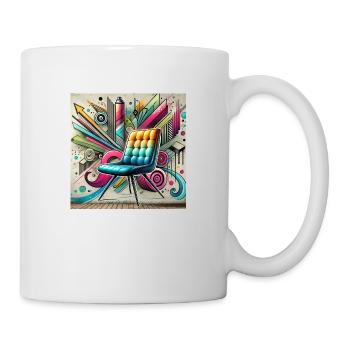 Stuhl Graffiti Möbelverkäufer - Tasse - Weiß - Rechts