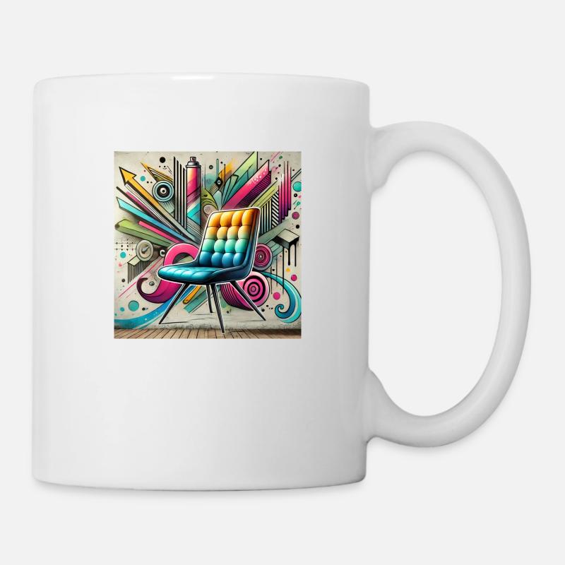 Chaise Graffiti Vendeur de meubles - Mug blanc - blanc