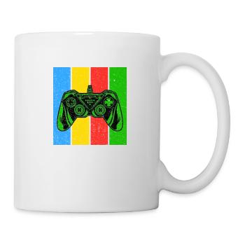 Vintage Retro Gaming Controller - Tasse - Weiß - Rechts