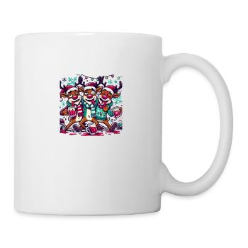 Weihnachtsfeier Weihnachten Glühwein Party - Tasse - Weiß - Rechts