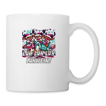 Weihnachten Rentier Weihnachtsfeier lustig - Tasse - Weiß - Rechts