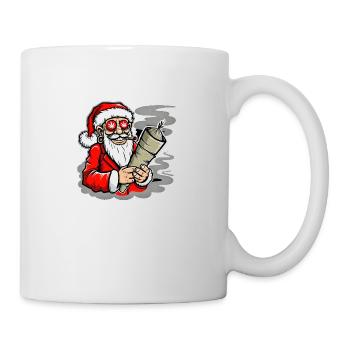 Smoking Santa Claus Hemp - Mug - white - Right