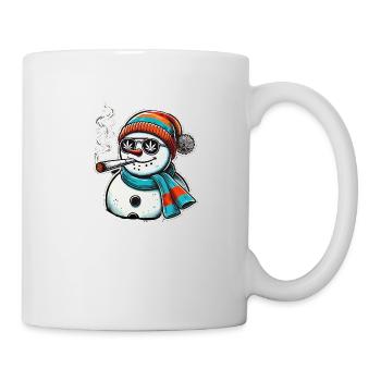 Stoner Snowman Winter Christmas Hemp - Mug - white - Right