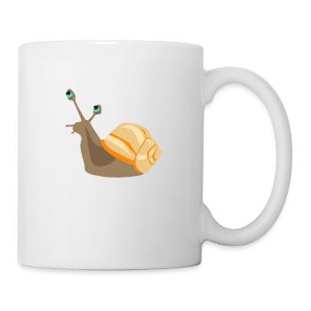 Orange escargot - Mug blanc - blanc - Droite