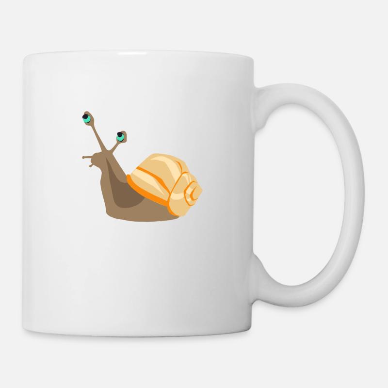 Orange escargot - Mug blanc - blanc