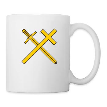 Kreuz und Schwert - Tasse - Weiß - Rechts