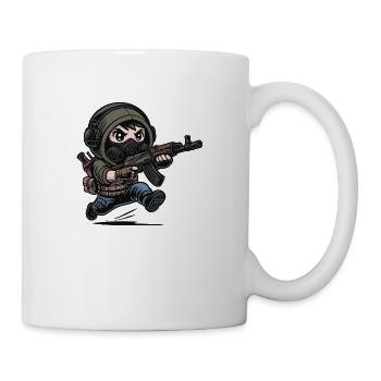 kleiner süsser rennender Stalker-Soldat - Tasse - Weiß - Rechts