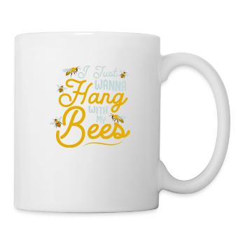 Je veux juste passer du temps avec mes abeilles apiculteur apiaristeB - Mug blanc - blanc - Droite