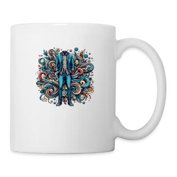 A colorful suit in an abstract world - Mug - white - Right