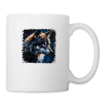 Le loup est souvent dépeint comme un méchant - Mug blanc - blanc - Droite