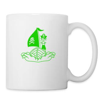 Pirate Bateau Pirate Kid Capitaine Boucanier Vagues - Mug blanc - blanc - Droite