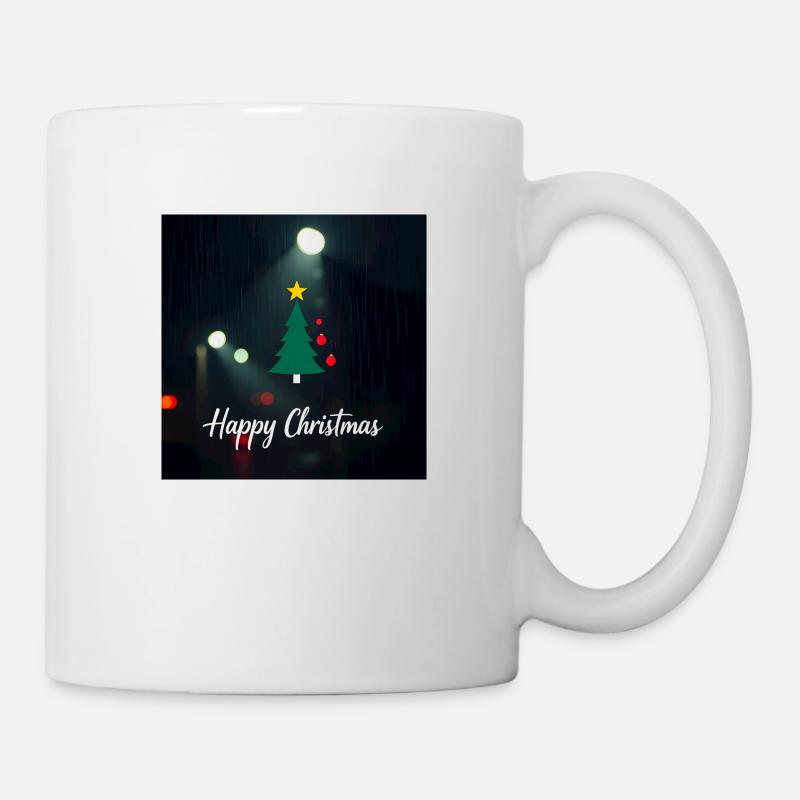 Happy Christmas - Tasse - Weiß