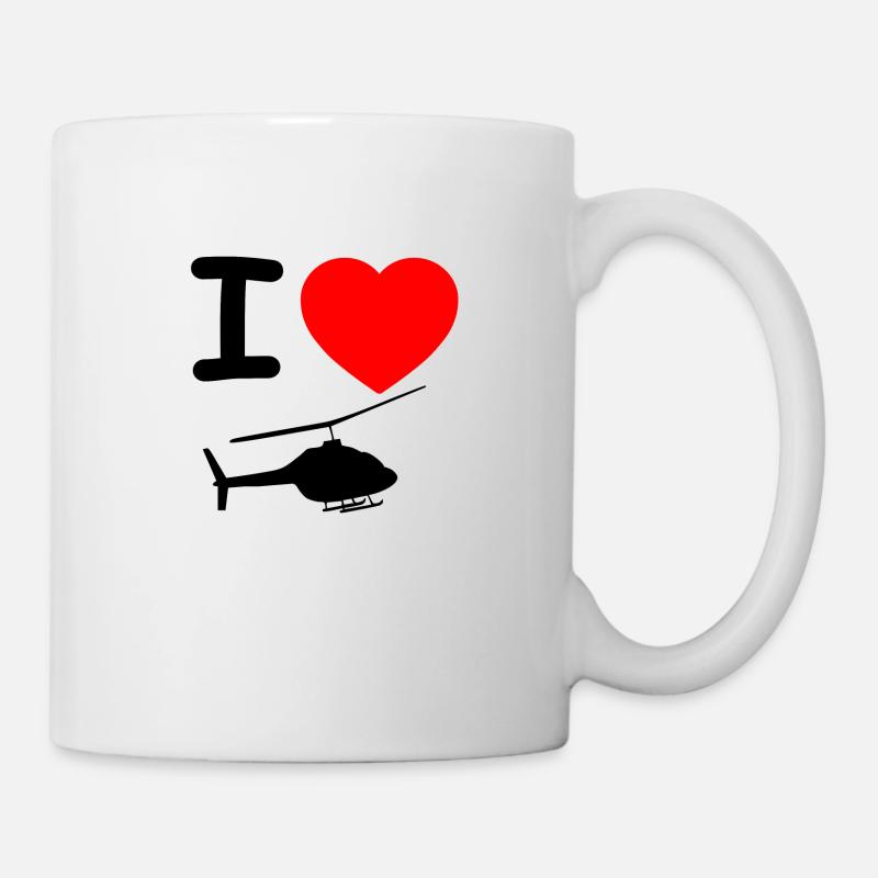 Hubschrauber - Tasse - Weiß