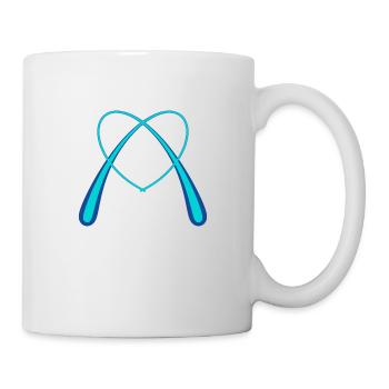Blue Love Heart - Mug - white - Right