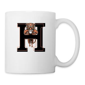 Buchstabe h Tiger - Geschenkidee - Tasse - Weiß - Rechts